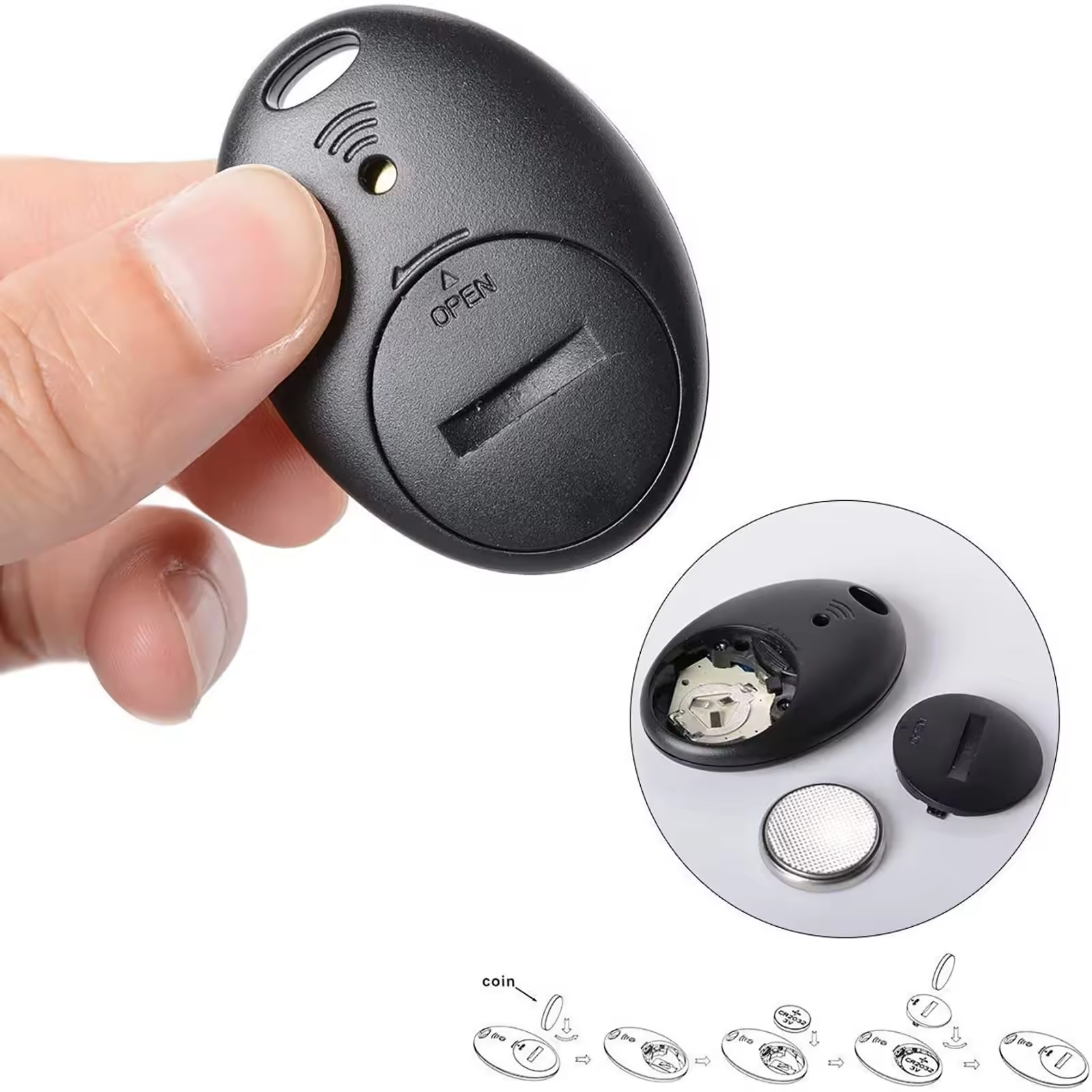 Wireless RF Item Finder Key tracker with 80db Beeping Sound and 30 Meters Remote Control tracker Tags for Car Keys