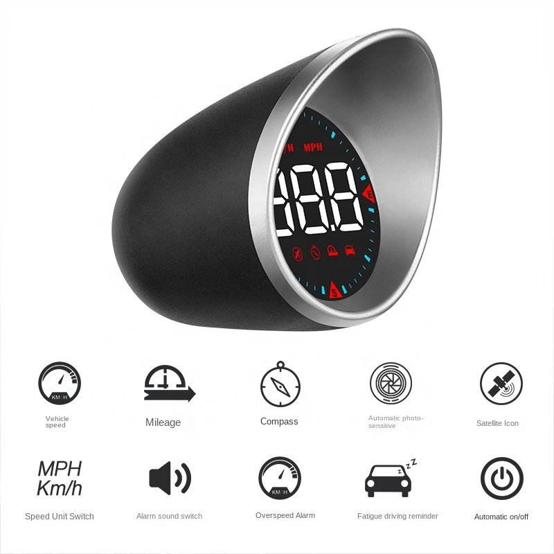 Universal Smart Gauge Head up Display Gps HUD G5 Smart Digital Speedometer with Temp Alarm Functions for All Cars