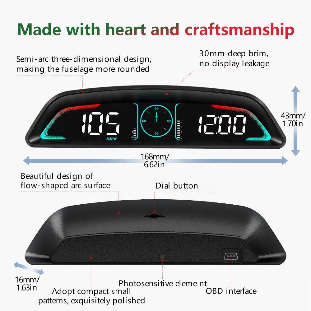 WiiYii 2025 New Diagnostic Tool Universal Head up Display Digital OBD2 Speedometer Water Temp B3 Car HUD