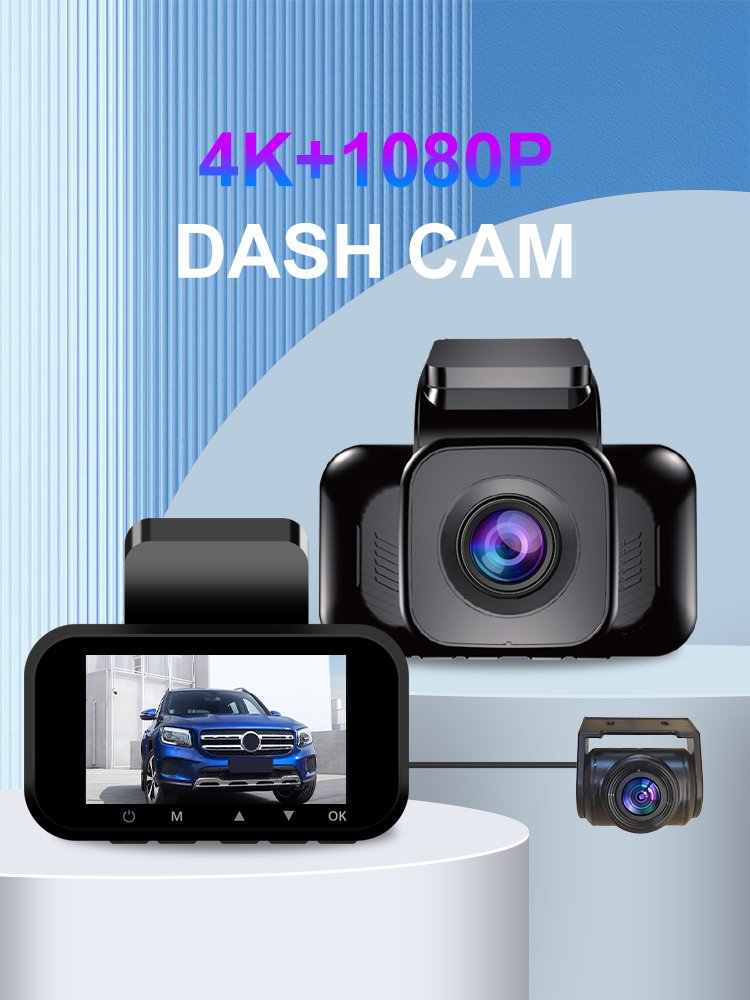 Top Sale 4K Dash Camera 3.0 Inch Front and Rear Dual Lens Car DVR IPS Recorder Dash Cam Car Camera Black Box