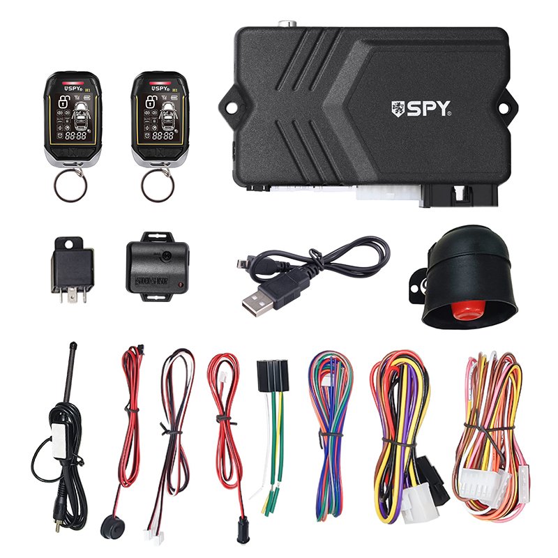 SPY Universal 2-Way Auto Security Car Alarm System With Immobilizer Anti-Hijack Compatible With Chevrolet Hyundai Camry Models