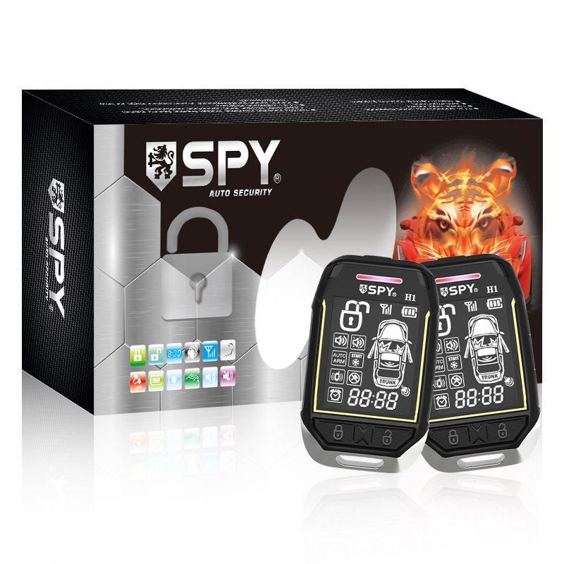 SPY Universal 2-Way Auto Security Car Alarm System With Immobilizer Anti-Hijack Compatible With Chevrolet Hyundai Camry Models
