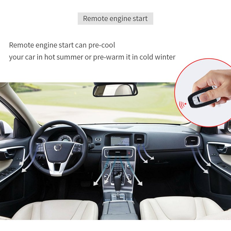 EASYGUARD EC211 Universal Car Alarm System Fit for Most Dc 12v Vehicle with Factory Oem Push Start Button PKE Keyless Entry