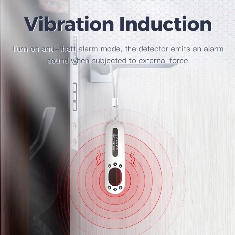 Level 5 Adjustable Sensitivity RF Signal Detector Anti-Eavesdropping Anti-Spy Car Alarm System Battery Power Candid Camera Radio