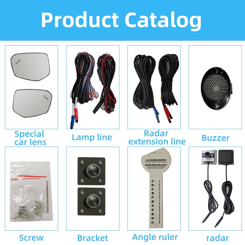 For Honda Car Accord Crv civic Hrv pilot Bsd Blind Spot Mirror 24GHz Bsm Blind Spot Detection System Parallel Wire Auxiliary