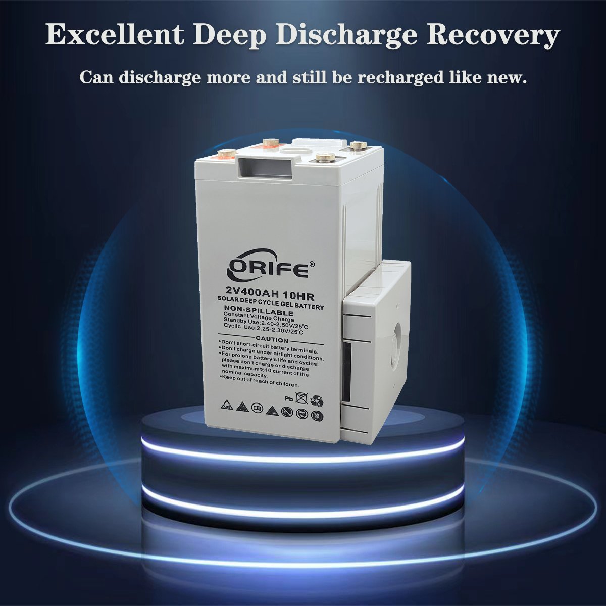 ORIFE Huizhou Overvoltage Material Deep Cucle 2v 200ah 400ah 600ah Sead Lead Acid Batteries