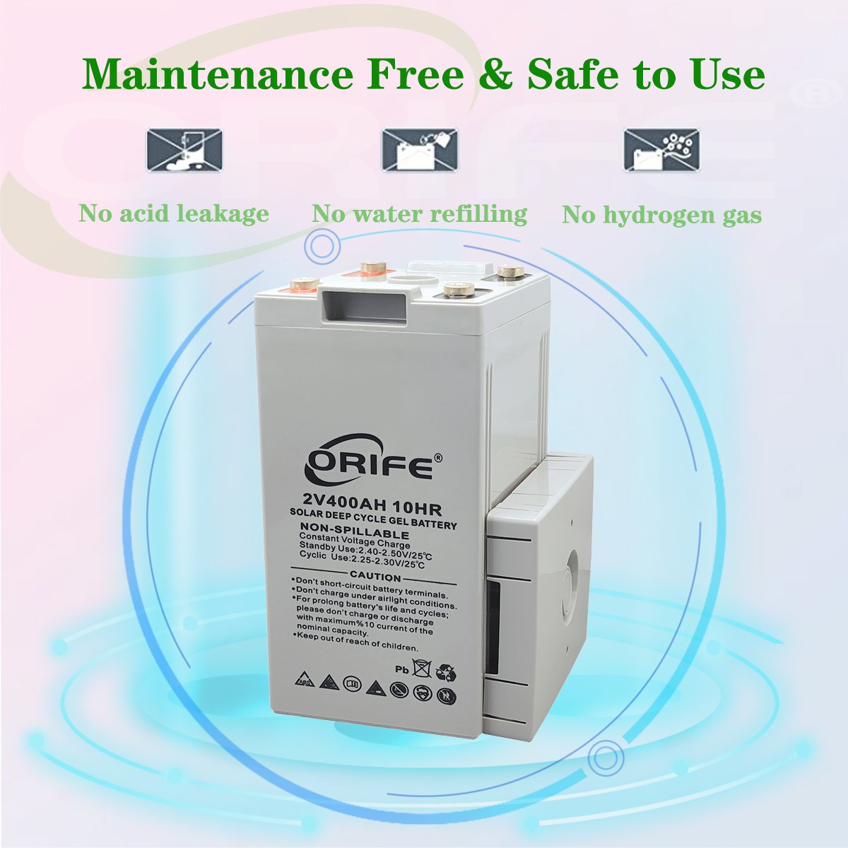 ORIFE Huizhou Overvoltage Material Deep Cucle 2v 200ah 400ah 600ah Sead Lead Acid Batteries