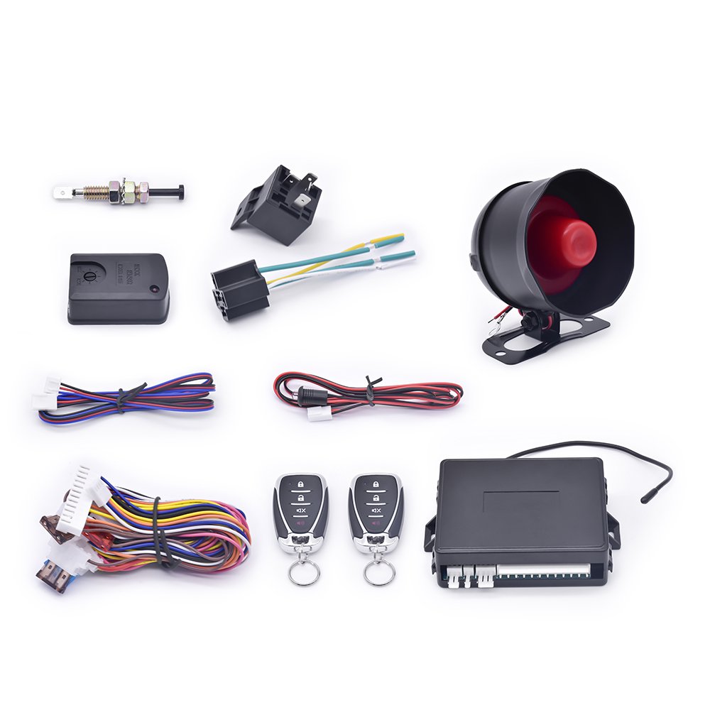12V Universal Car Alarm System Anti-Hijacking Central Locking System One Way Smart Keyless Entry Car Security System