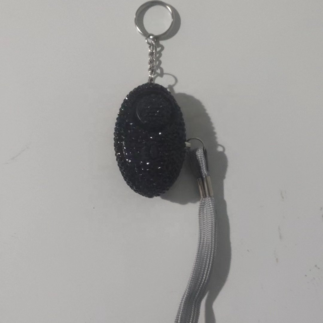 Shiny Diamond Self Defense Keychain Accessories Bulk Car Alarms Personal Alarms Self Defense Keychain Alarm for Women and Kid