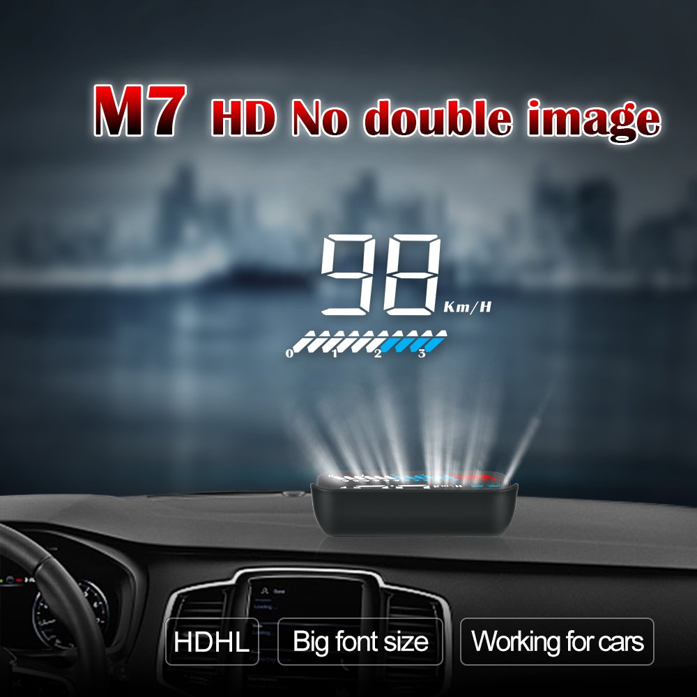 Auto Diagnostic Tool 2023 Best Sell M7 GPS+OBD2 Smart Gauge Car Huds Head up Display with GPS Navigation