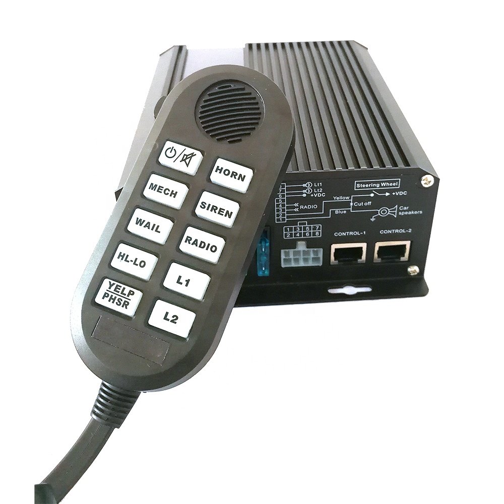 Multi-Tones Wired Control 7 Tone Car Alarm Siren Ambulance Siren and Horn 100w/200w 12v Emergency Car Siren for Special EMS Car
