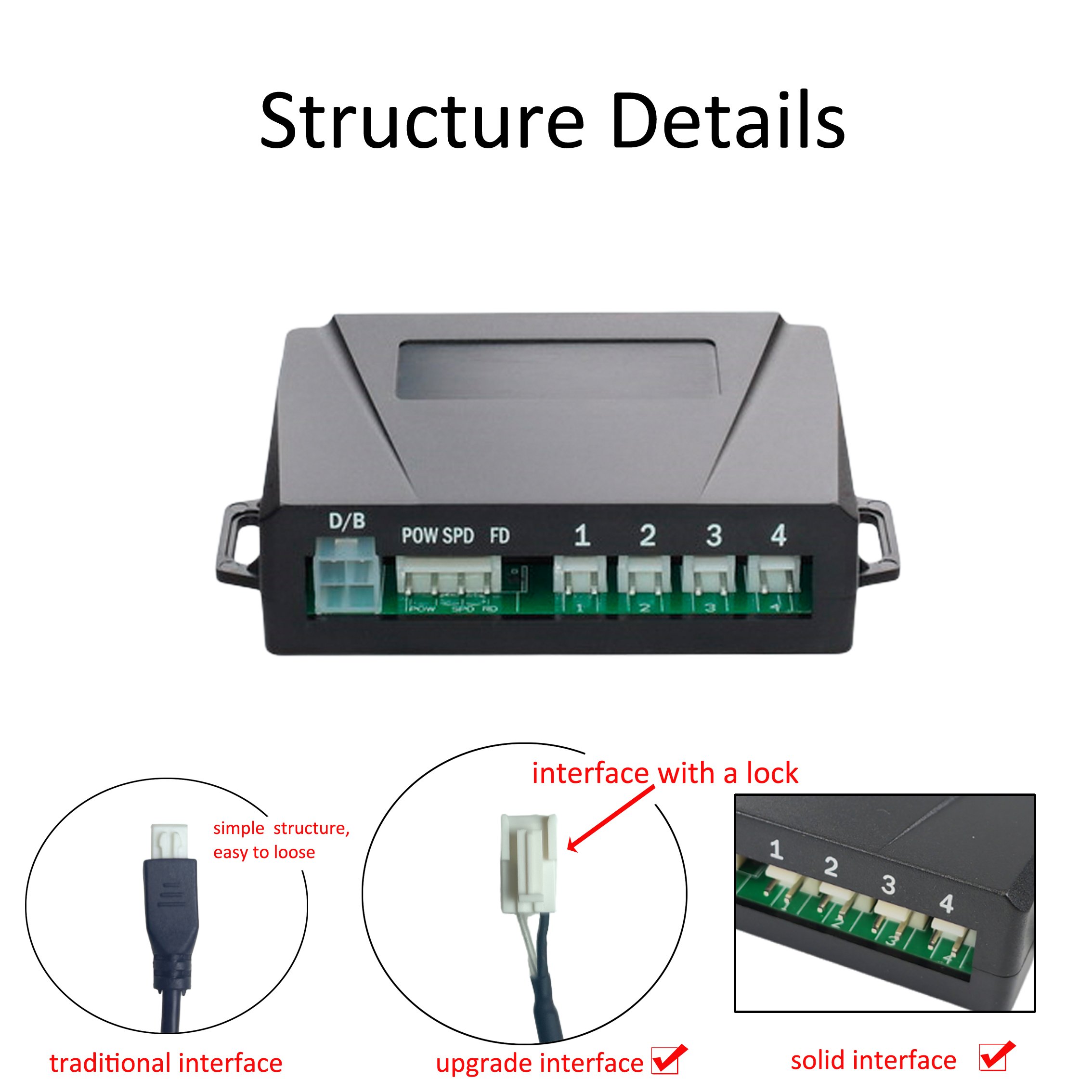 Car Parking Sensors System 4 Sensors Reverse Radar Detector LED Display Front Rear Parking Sensor