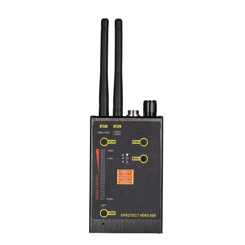 Portable handheld Hero 009 GPS Anti Alarm Hidden Camera Hunter Wireless scanner GSM RF Mobile Phone Signal Detector