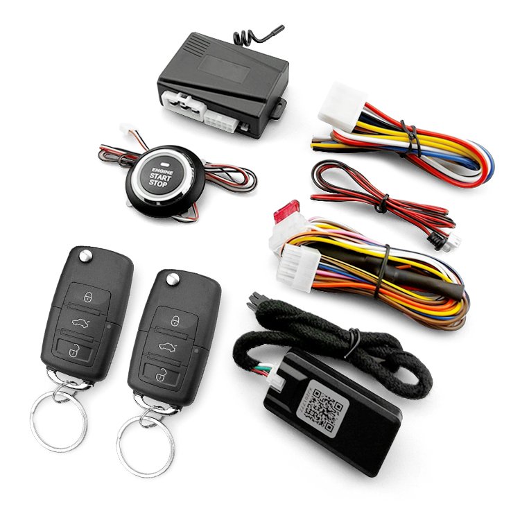Car Alarm Remote Control PKE Car Keyless Entry Engine Start Alarm System Push Button Remote Starter Stop Auto