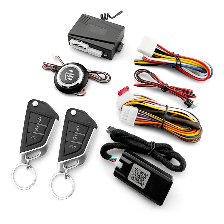 Car Alarm Remote Control PKE Car Keyless Entry Engine Start Alarm System Push Button Remote Starter Stop Auto
