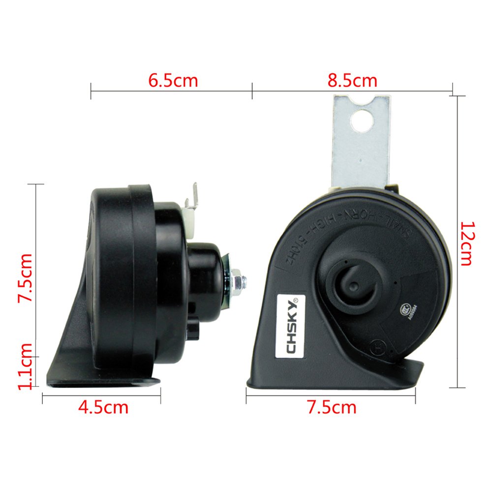 Bestselling Durable Snail Shaped Horn 1994 to 2019 12v Loudness 110-129db Automotive Horn