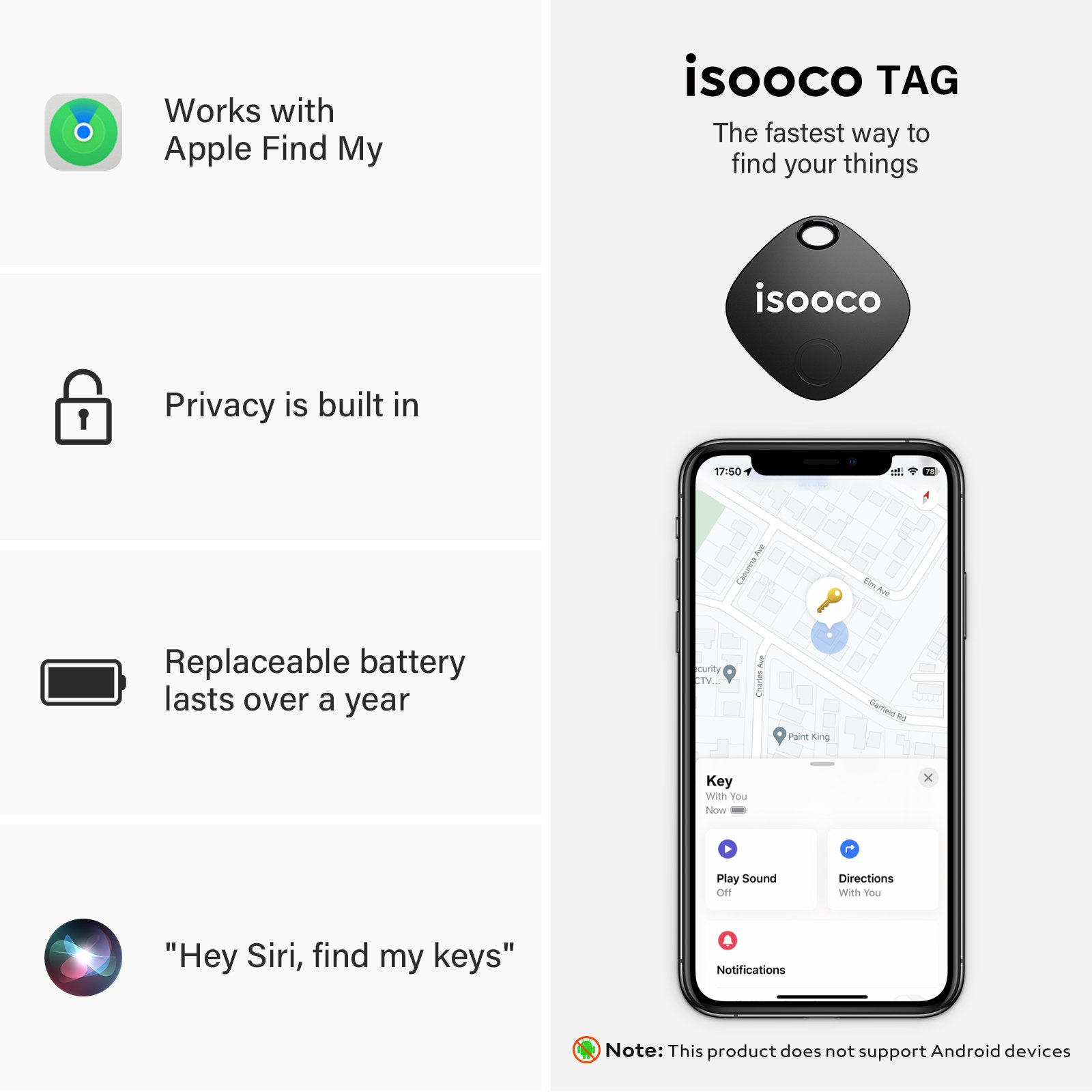 Smart Bluetooth Mini Pet Tracker and Key Finder with Anti-Lost Alarm for Child and Dog Tracking for Personal Use and Baggage