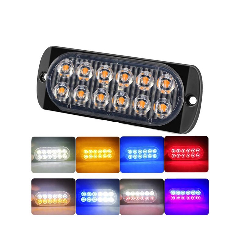 12V 24V LED Strobe Warning Light Work Lamp 12LED Driving Fog Lights Spot Beam Offroad SUV 4WD Auto Car Boat Truck ATV SUV