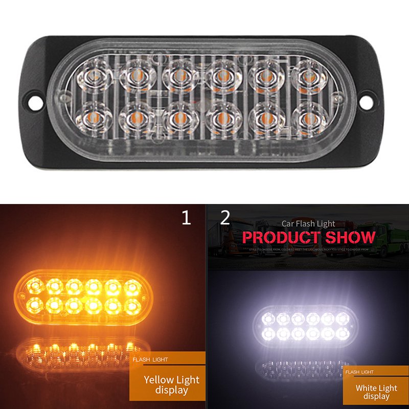 12V 24V LED Strobe Warning Light Work Lamp 12LED Driving Fog Lights Spot Beam Offroad SUV 4WD Auto Car Boat Truck ATV SUV
