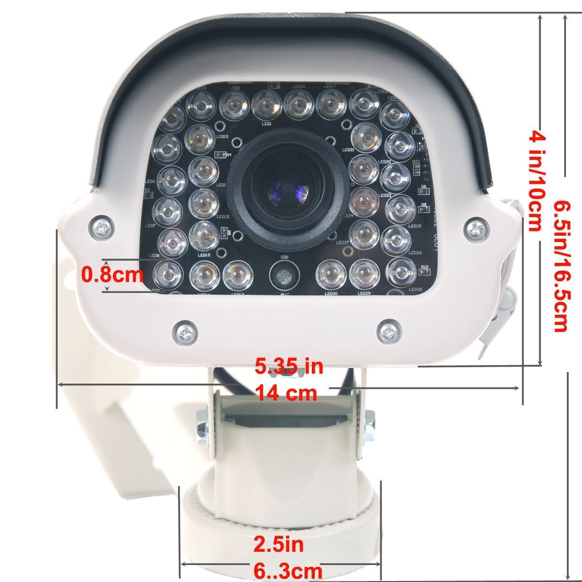 Car Number Plate Recognition 2.0MP 1080P IP Car Lience Plate Number Recorder LPR Cctv Camera Tube Network CE FCC Rohs