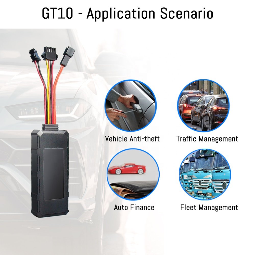 Auto-Sali GT10 4G GPS Tracking Device with Monitoring SOS Panic Button Fleet Management System Mini Car Tracker GPS