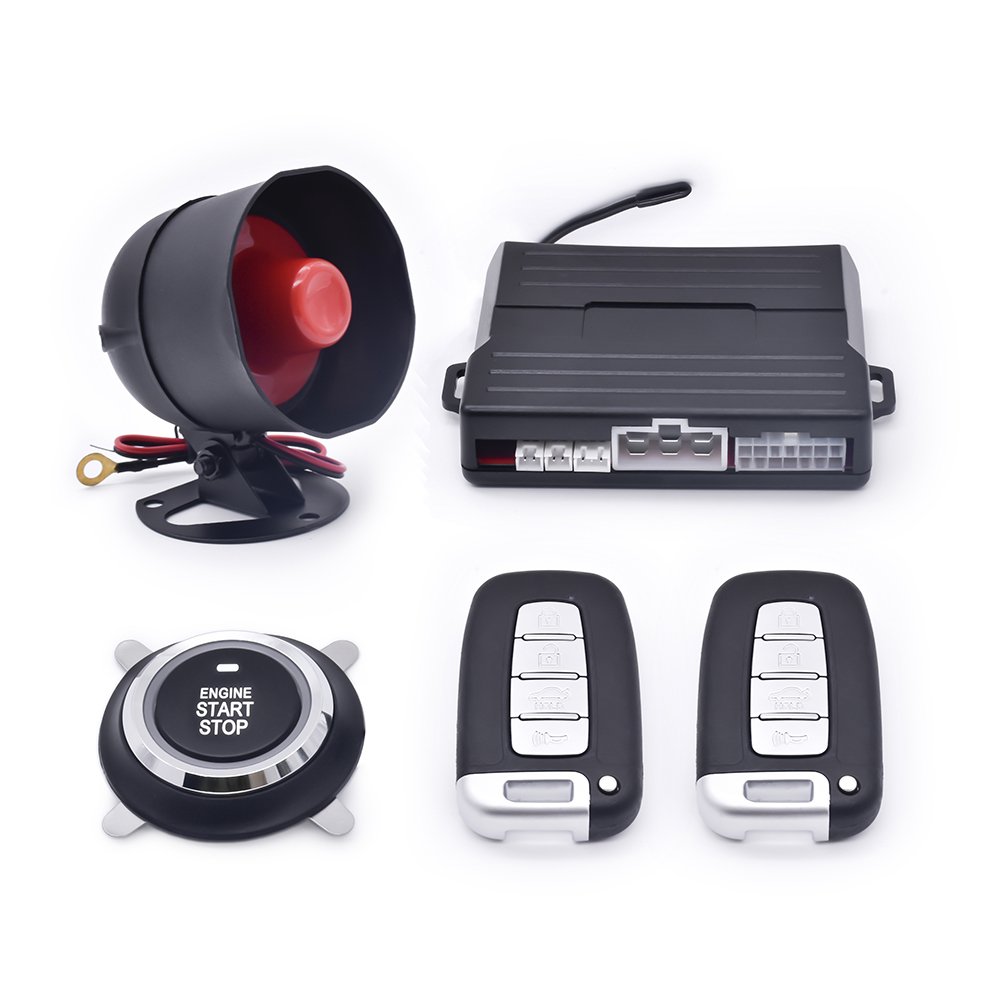 Universal PKE Car Security Alarm System with Push Button Start/Stop One-Way App Control Manufacturer Designed for Toyota Series