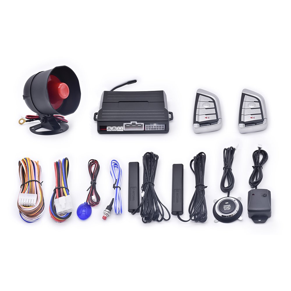 Universal PKE Car Security Alarm System with Push Button Start/Stop One-Way App Control Manufacturer Designed for Toyota Series