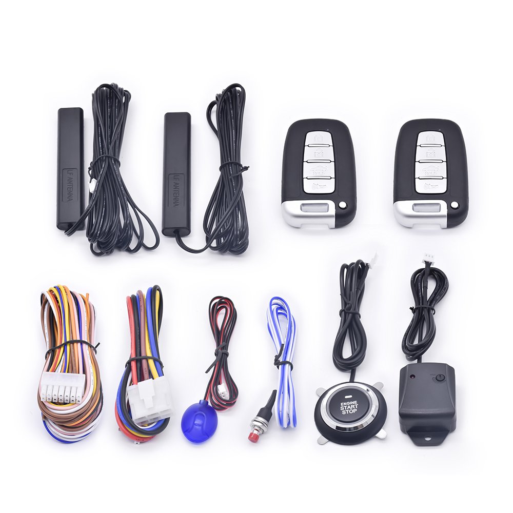 Universal PKE Car Security Alarm System with Push Button Start/Stop One-Way App Control Manufacturer Designed for Toyota Series
