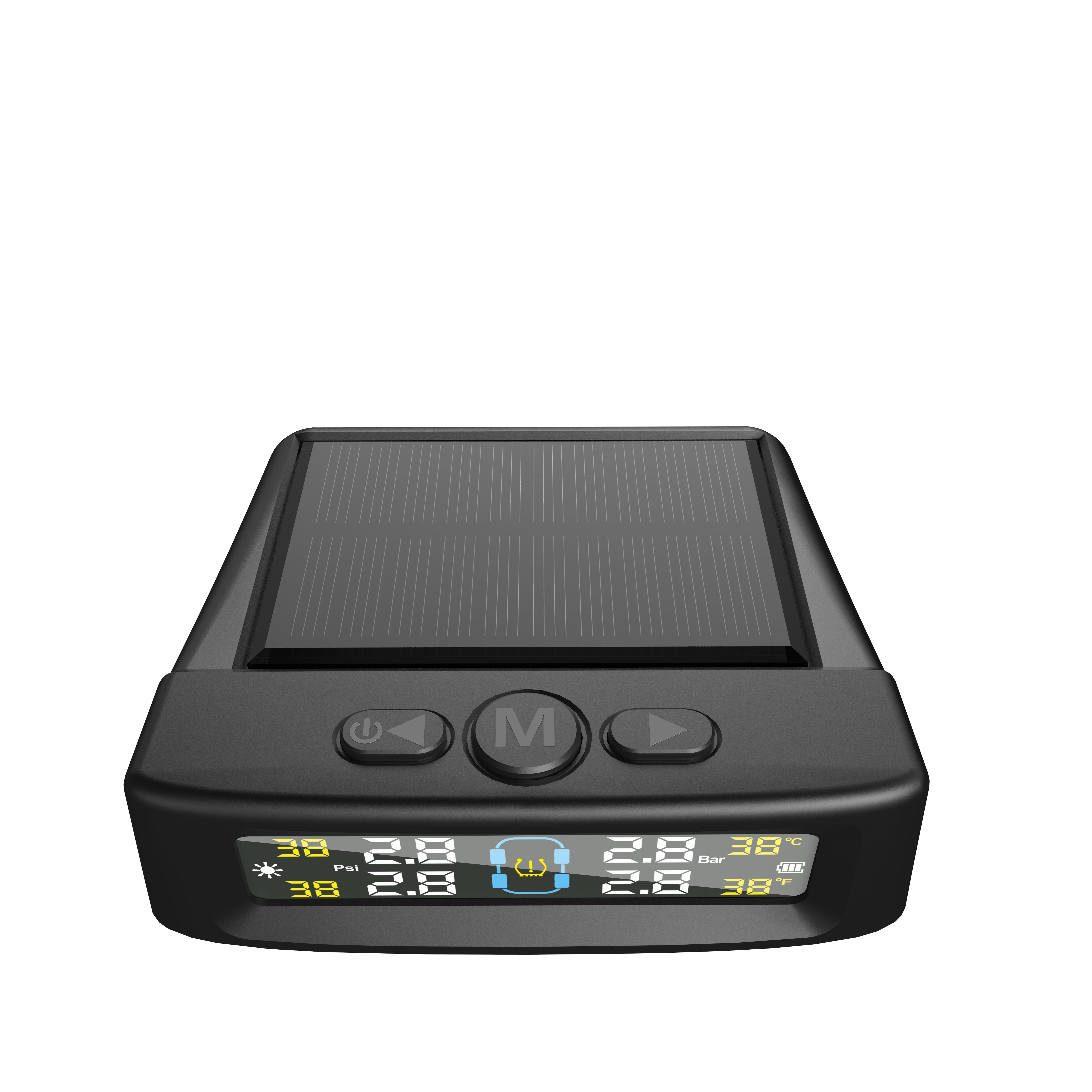 Car Tire Pressure Monitor System TPMS Tyre Pressure Monitoring Solar Power Digital LCD Display Auto Security Alarm Systems Tyre
