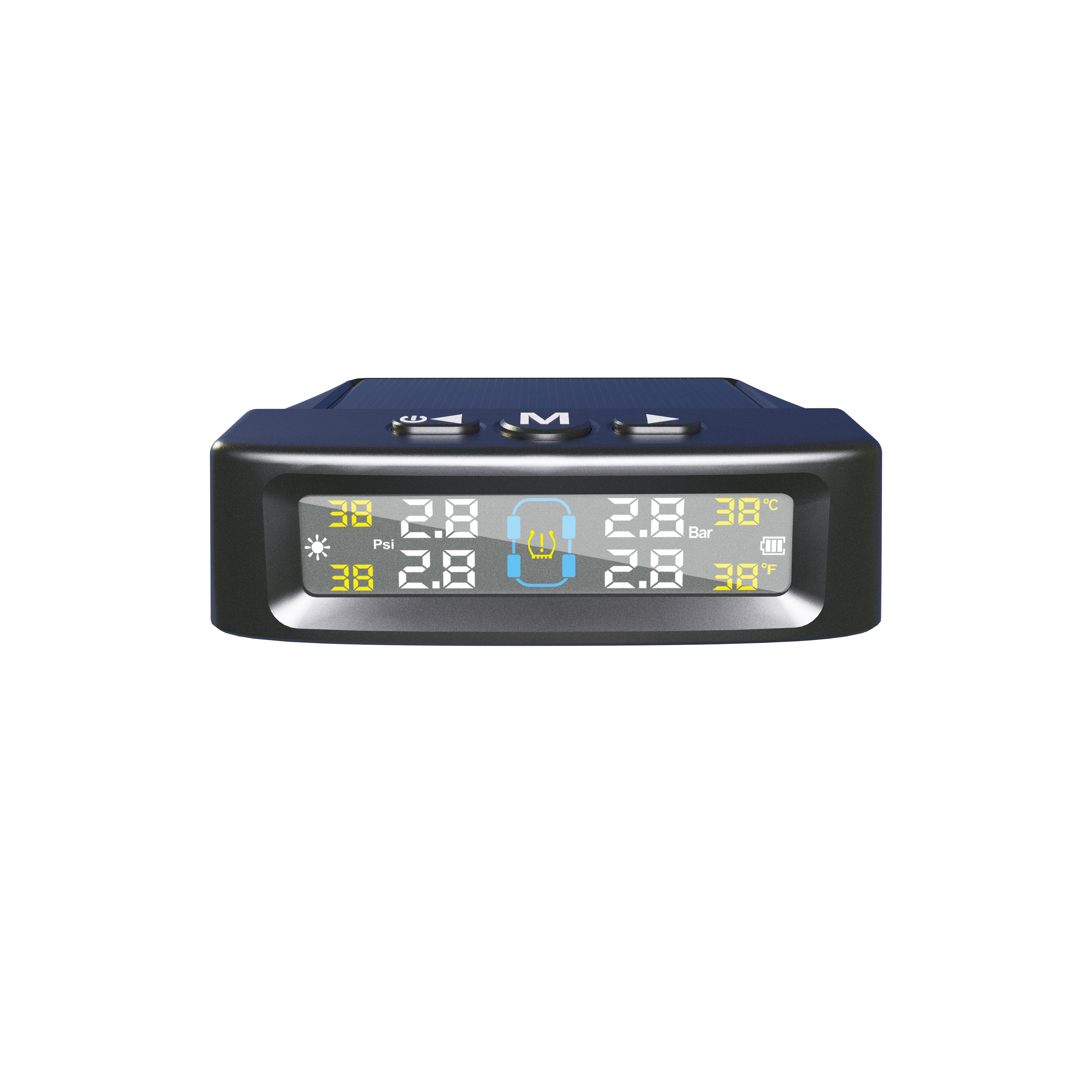 Car Tire Pressure Monitor System TPMS Tyre Pressure Monitoring Solar Power Digital LCD Display Auto Security Alarm Systems Tyre