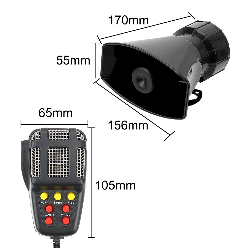 Car Alarm Horn, 7-tone Wireless Alarm Horn, Call Recording Horn, 7tone Sirenhorn Remote Control