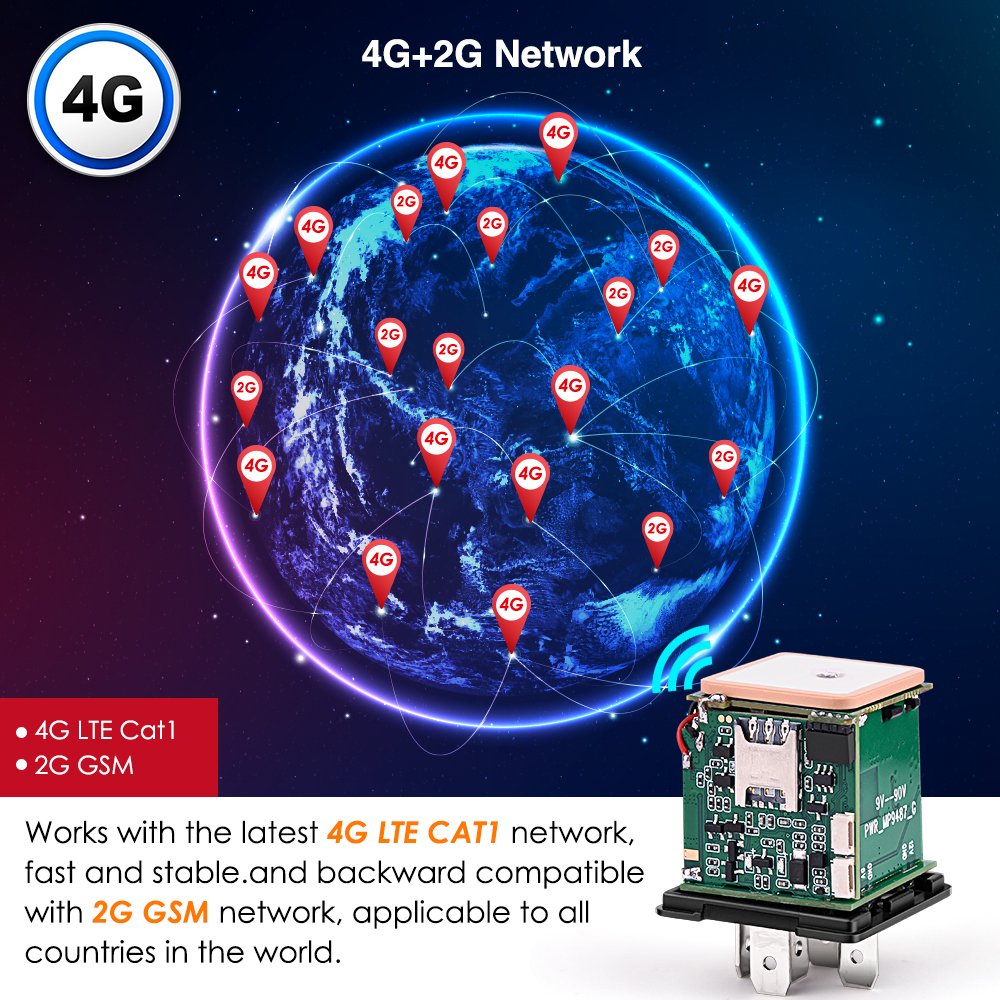 App Compatible With Ios Android Full Global Coverage 4G Gps Equipment Engine Immobilizer Gps Car Tracker Hidden Tracking Device