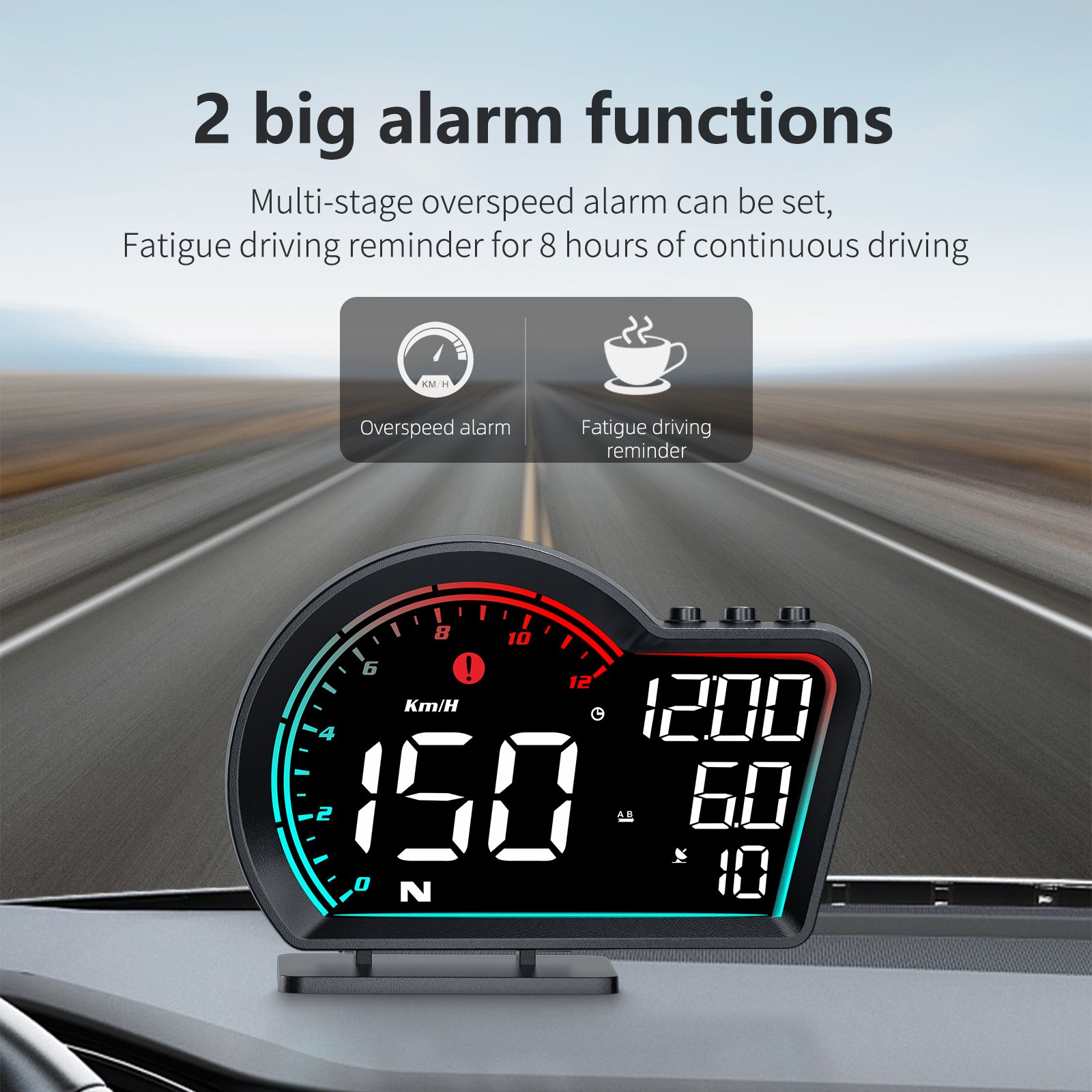 HUD G16 Universal Car GPS Smart Gauge Head up Display Speedometer Colorful Screen for All Cars