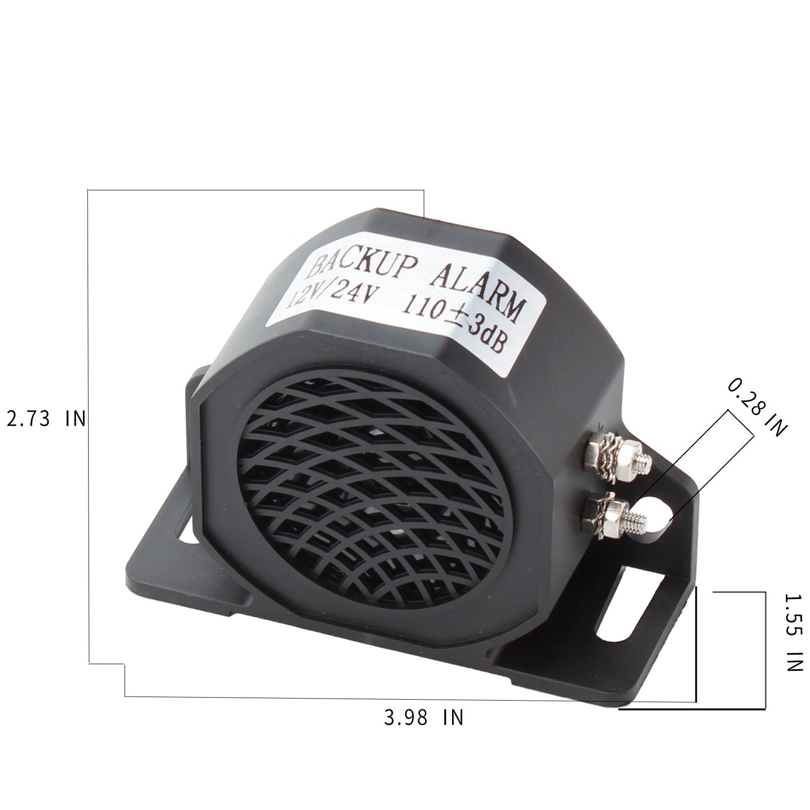Truck Back-up Alarm 105dB 12V/48V Car Reverse Horn BIBI Buzzer Warning Alarm Siren Waterproof Industrial Heavy-Duty Backup