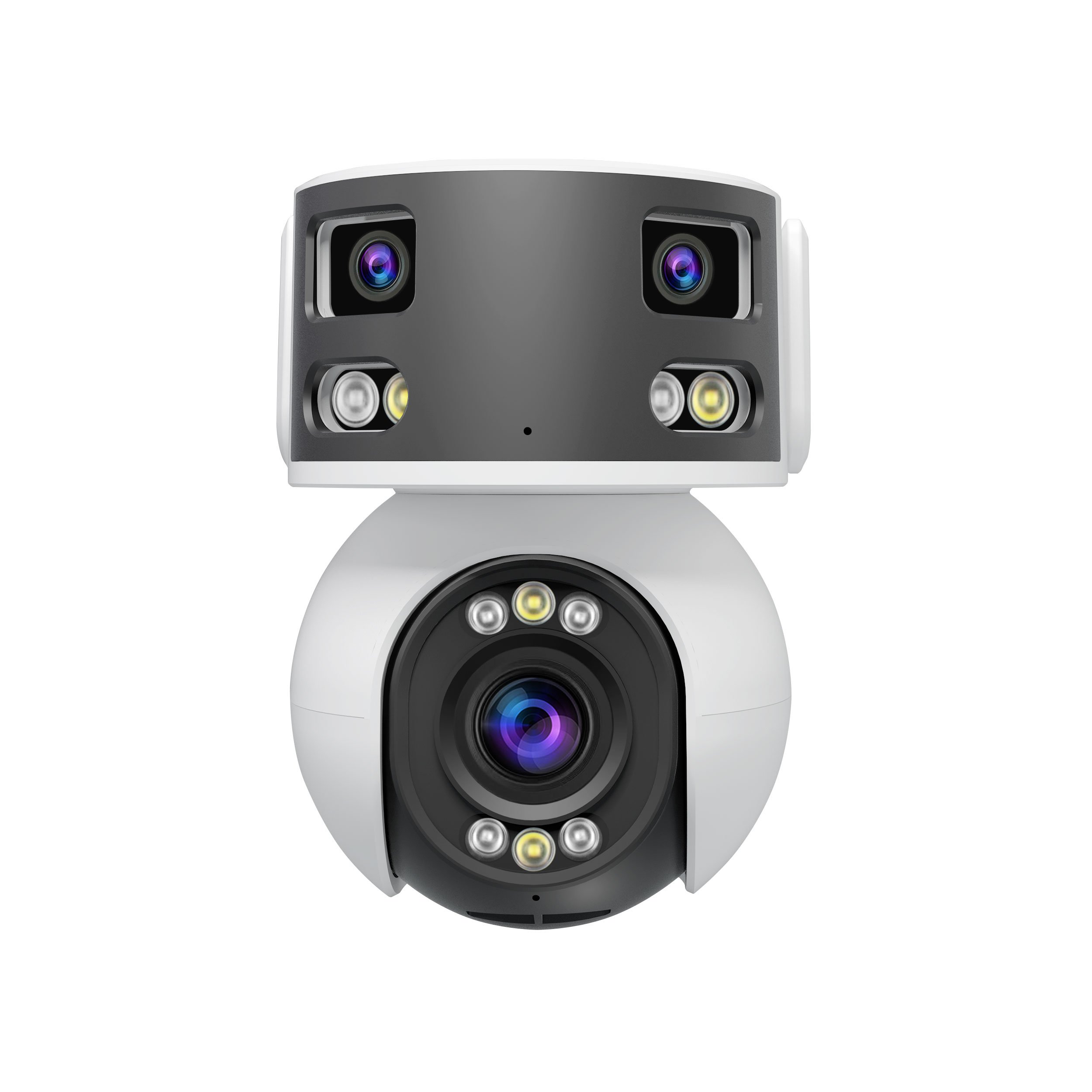 SriHome 8MP WIFI IP Camera Three Lens 5x Zoom Supports Human Shape and Car Model and Flame Recognition for Outdoor Security