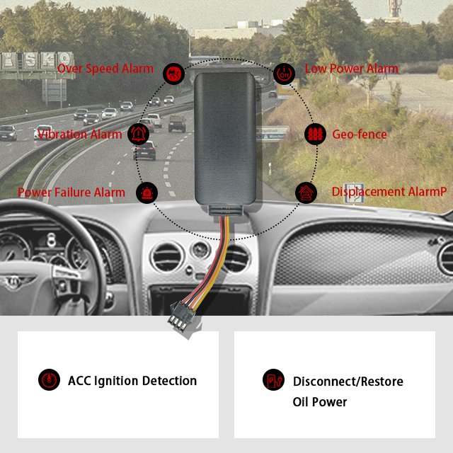 4g Car GPS with ACC Detection Easy to Install tracker for Bikes