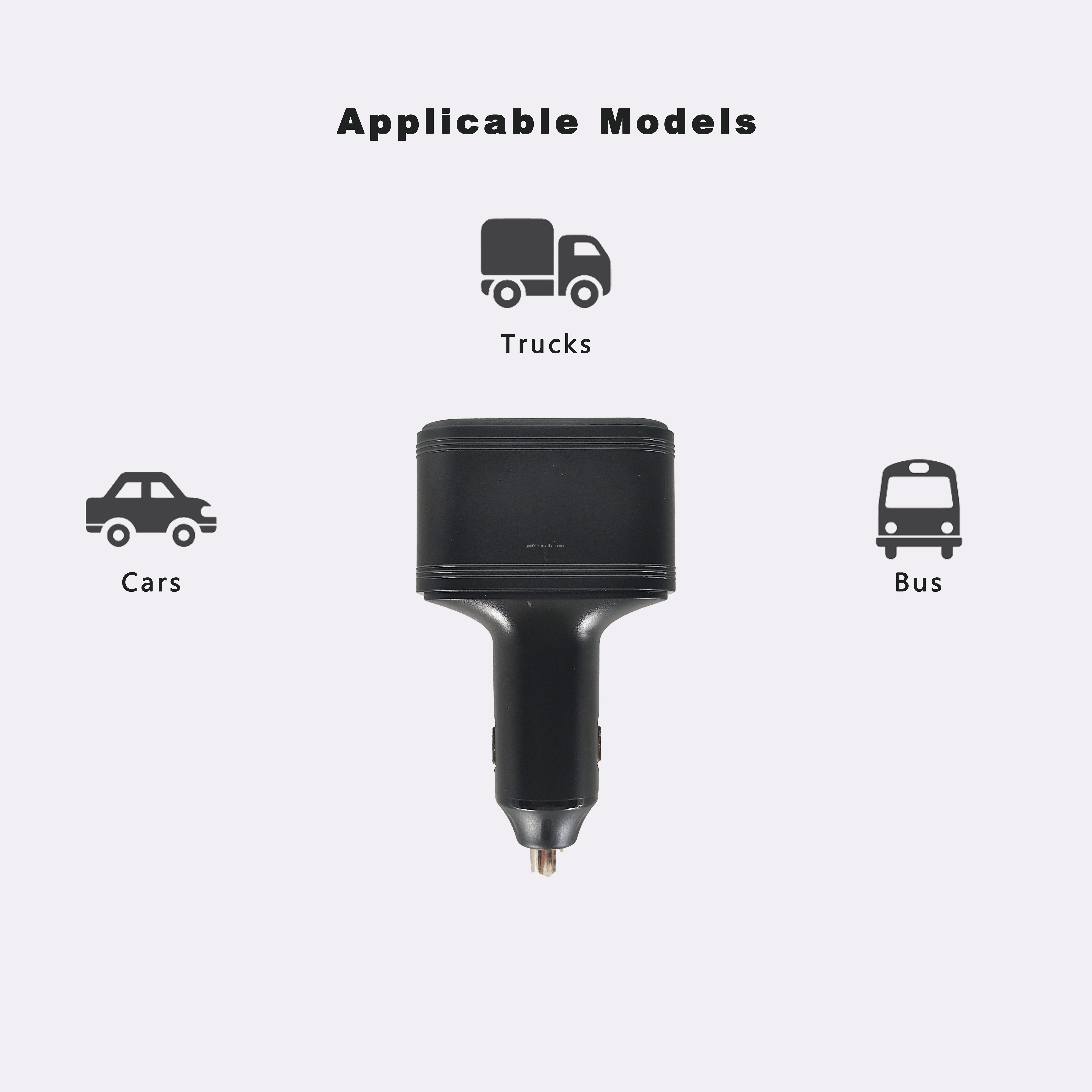 GT11 GPS Tracker Car Charger 4G Network Plug Play with USB Type-C Port Cigarette Lighter PC Track View LBS Positioning Mode
