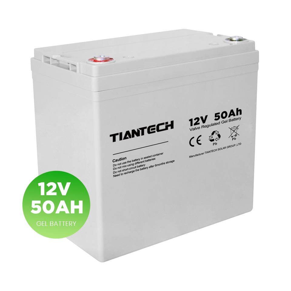 Deep Cycle Solar Gel Battery 12V 50Ah Rechargeable Lead Acid Battery Wholesale Price for Home