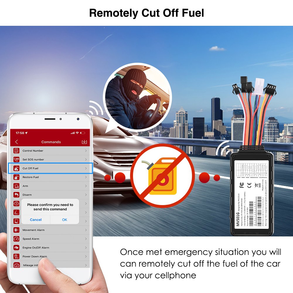 Micodus MV501G Fuel Level Monitoring Remote Cut Off Engine 4G Vehicle Tracking Device Car Tracker Locat Gps