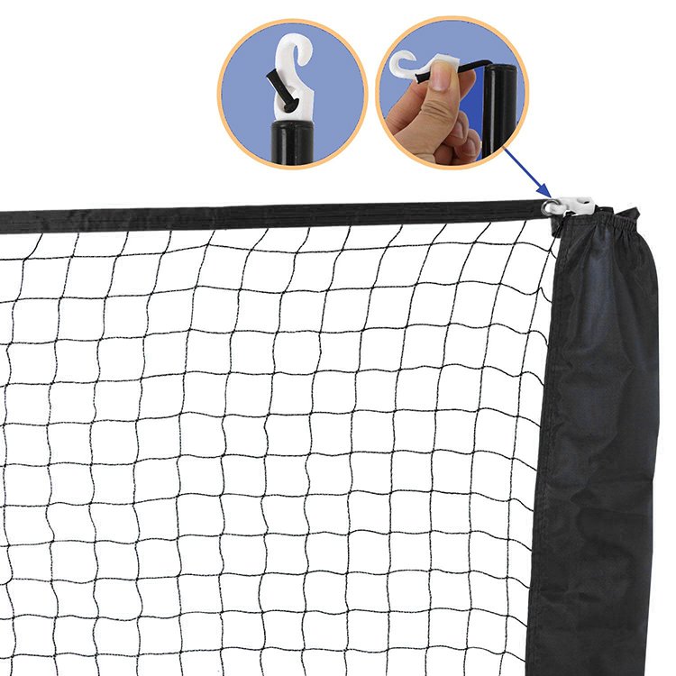Portable 5M Pickleball Net System with Foldable Rackets and Balls Easy Setup Height Adjustable for Tennis Badminton Training