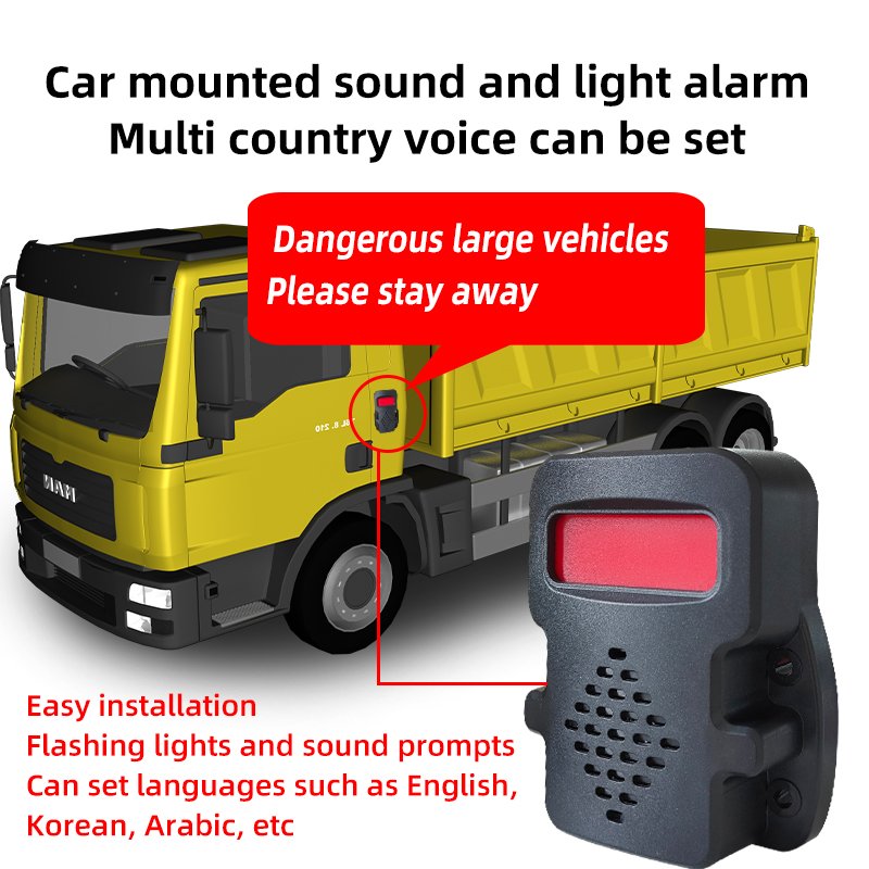 Truck Blind Spot Warning Light, Safety protection Electronic Horn Indicator Easy Installation Sound and Light Alarm