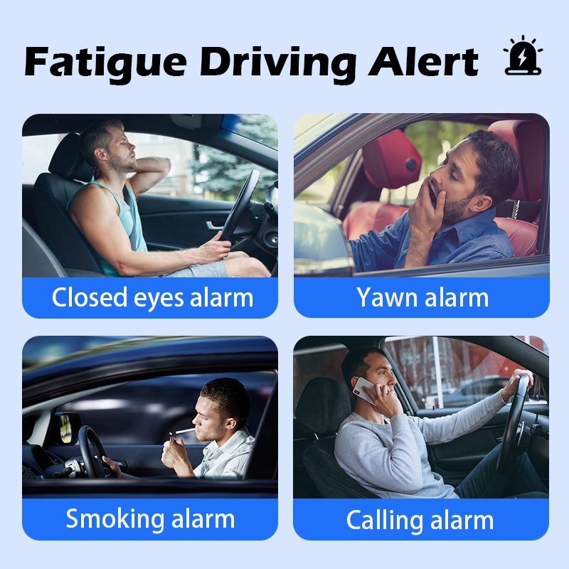 Advanced DMS Camera System Sleeping Distracted Detecting 1080P Camera Driver Fatigue Smoke Alarm Vehicle Truck Bus Car DSM