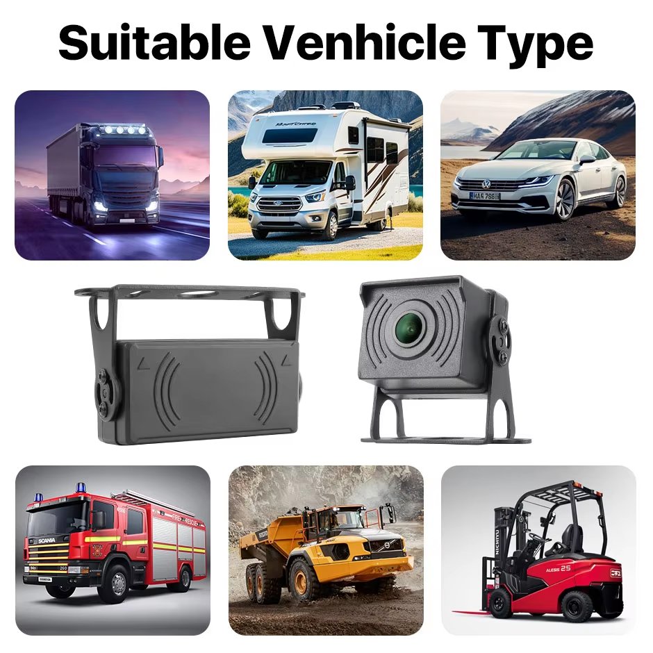 GreenYi Parking Sensor Millimeter Wave Radar Rear Camera for Truck Bus Car RVs SUV Van AHD1080P Motion Detect 160° Backup Alarm