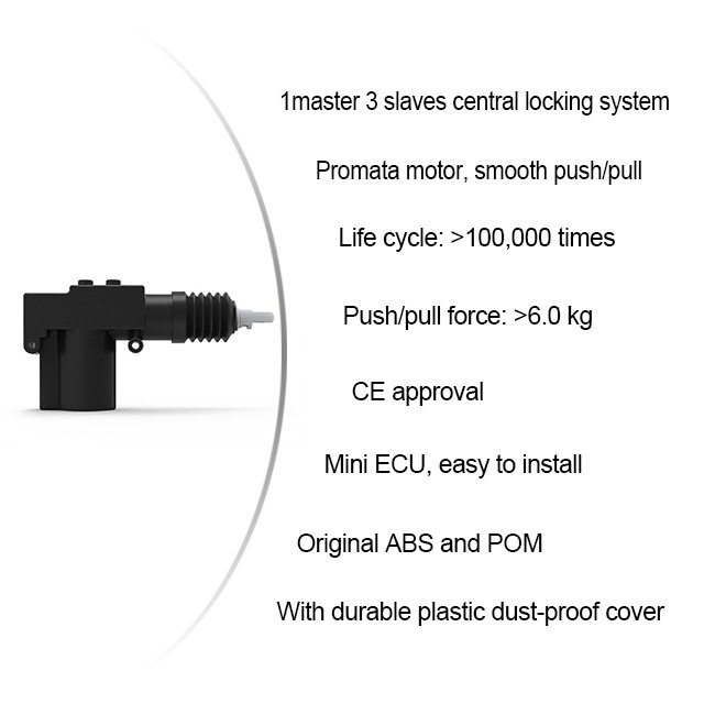 12V/24V Car Central Locking System with Remote Control Long Life, Door Lock Actuator