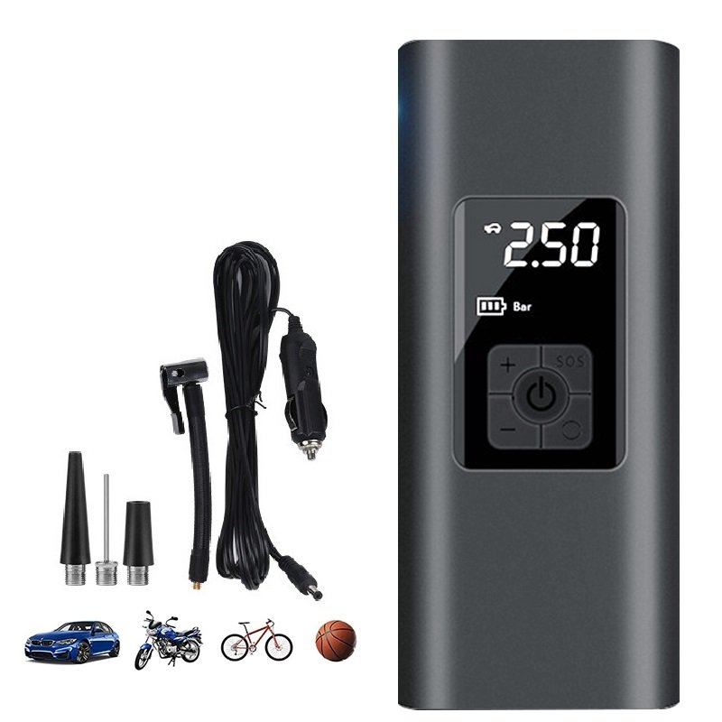 Car Air Compressor 12V Rechargeable Wireless Inflatable Pump Portable Air Pump Car Tire Inflator Digital for Car Bicycle Balls