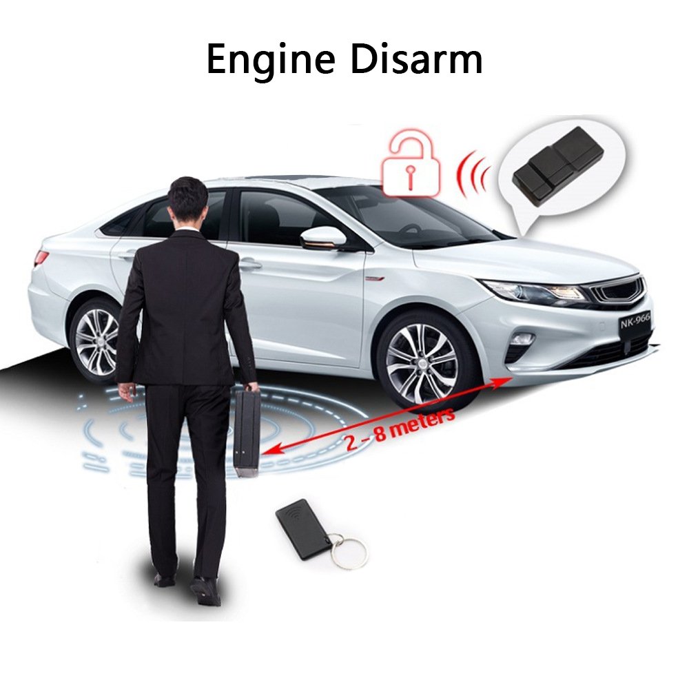 SZDALOS RFID Immobilizer for Car, Universal 12V Anti-hijacking Alarm System - Model 975
