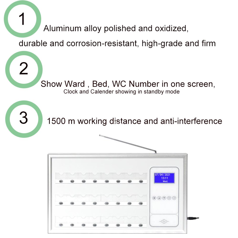 Strong Signal Waterproof Wireless Nurse Calling System Bell Pager for Hospital, Clinics, Nursing Home Call Bells