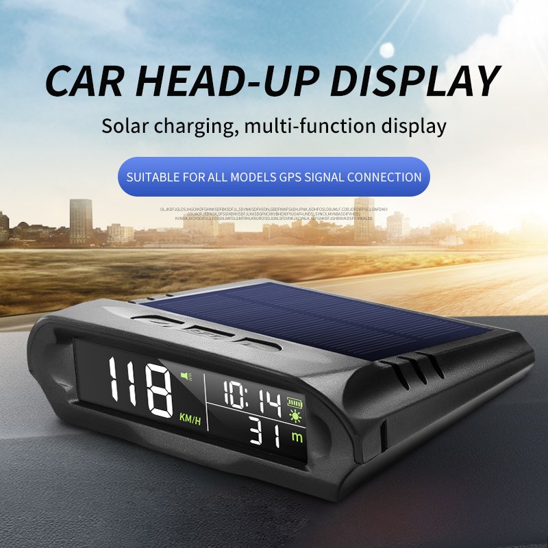 VJOYCAR Full Screen Size Universal GPS Speedometer Motorcycle Bike Bicycle Car Solar Car Meter HUD Display