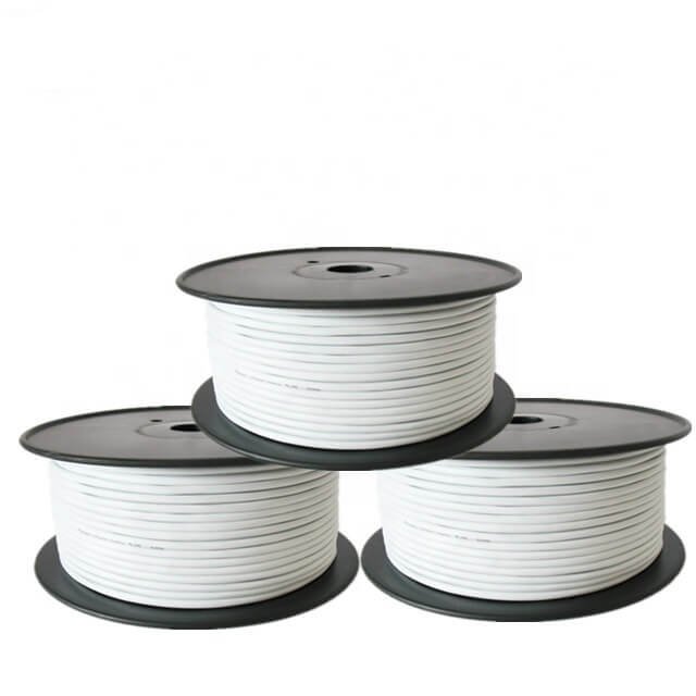 22 AWG 4 Conductor Stranded Shielded Plenum Cable White CL3P Jacket for Security/Alarm/Access Control/So
