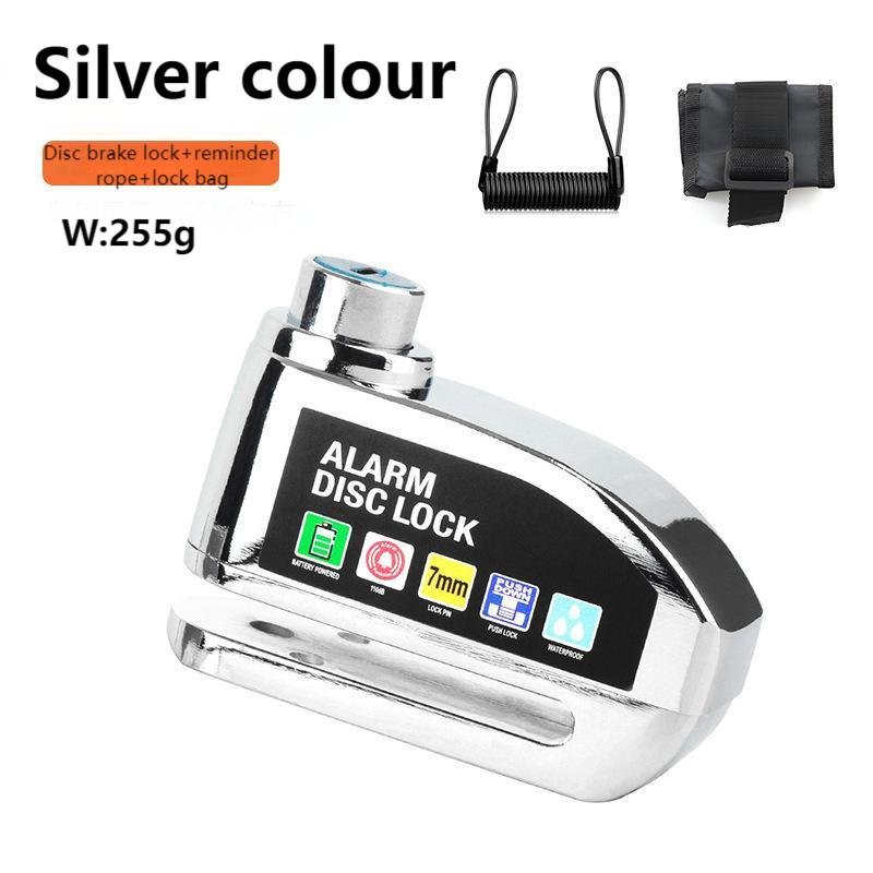 Motorcycle Alarm Lock Electric Bike Scooter Disc Brake Lock Waterproof High Decibel Wheel Alarm Lock with Multiple Colour